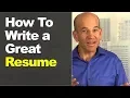 How to Write a Great Resume in 60 Minutes Includes sample templates