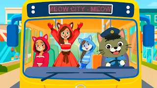 The Wheels On The Bus song for kids by Meow Tunes.