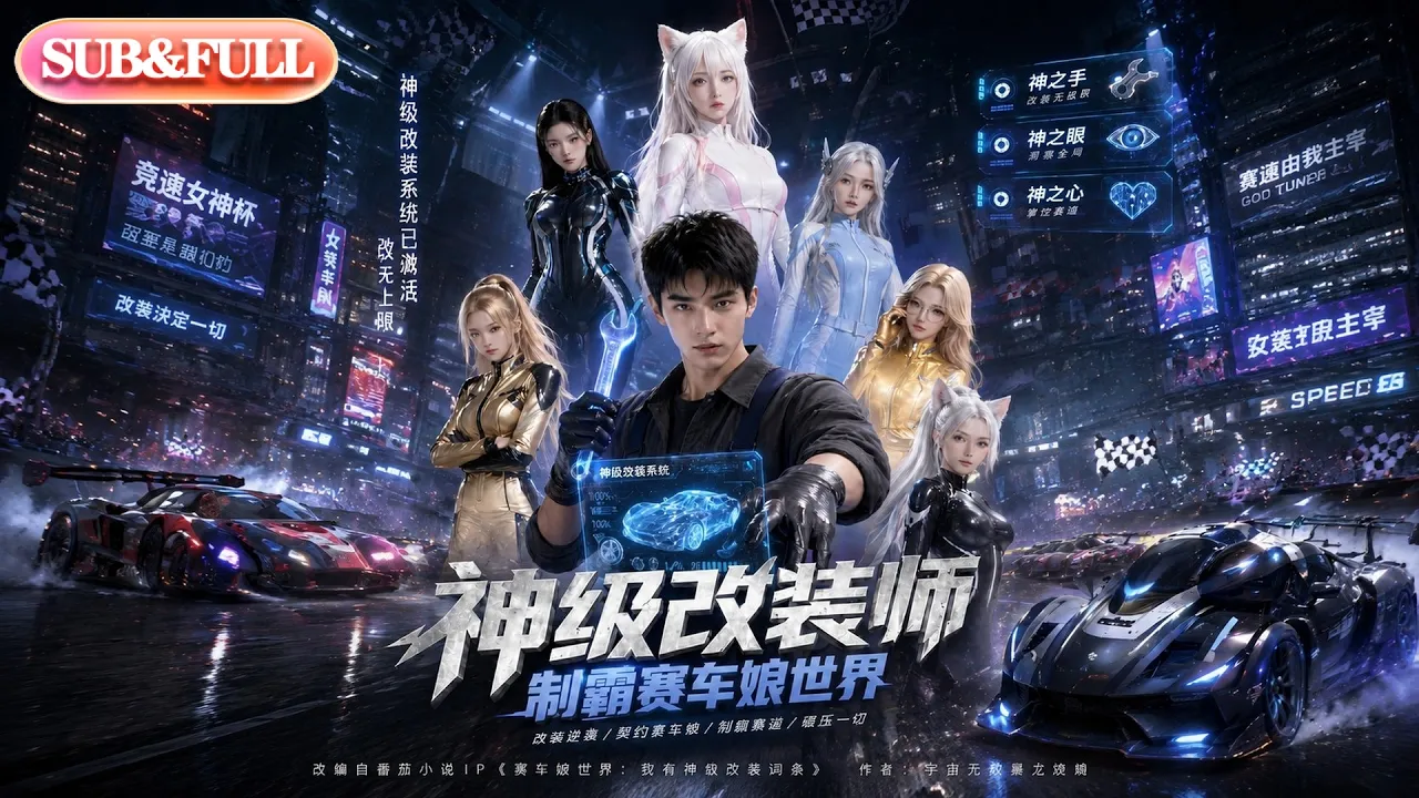 【全集FULL】《神级改装师制霸赛车娘世界》| AI短剧 | ENG SUB #薄荷听书 #cdrama #latest #热门短剧 #都市 #重生 #逆袭 #现代 #甜宠 poster