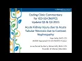 ICD-10 Coding Clinic Update Q3 Q4 2021 Acute Kidney Injury due to ATN due to Contrast Nephropathy