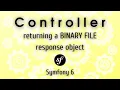 Symfony 6 - How to return a binary file response object in a controller