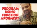 STD - 9 COMPUTER PROGRAM USING FUNCTION ARGUMENT