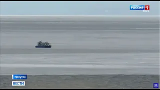 Три десятка байкальских нерп уплыли на льдине в Ангару