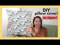 How to sew a pillow cover - without a zipper Beginner friendly sewing project