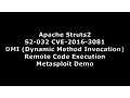Japanese Apache Struts2 S2-032 CVE-2016-3081 DMI RCE Metasploit Demo