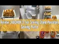 Review LAUCHUH 3 Tier Serving Stand Porcelain Serving Platter Tier Serving Trays with Collapsible St
