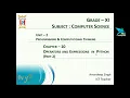 Grade-11 l Computer Science l Operators and Expressions in Python l Part-2