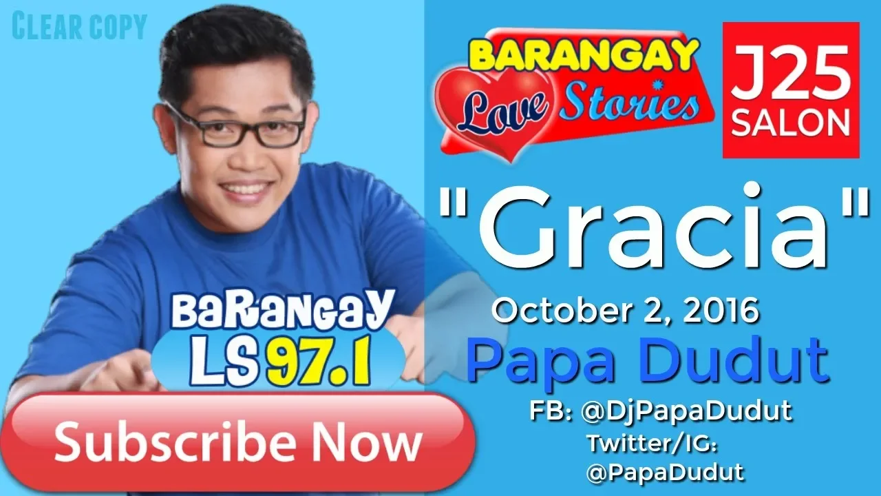 Barangay Love Stories October 2, 2016 Gracia