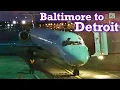 Full Flight Delta Air Lines MD-90 Baltimore to Detroit BWI-DTW