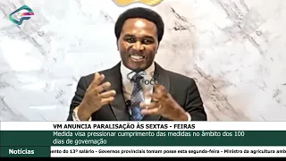 VM ANUNCIA PARALISAÇÃO ÀS SEXTAS   FEIRAS