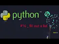 Python - Fill List By User