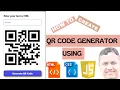QR Code Generator using HTML CSS JavaScript