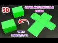 DIY 3D Rectangular Shape with Paper for School Project 3D Math Shapes Project