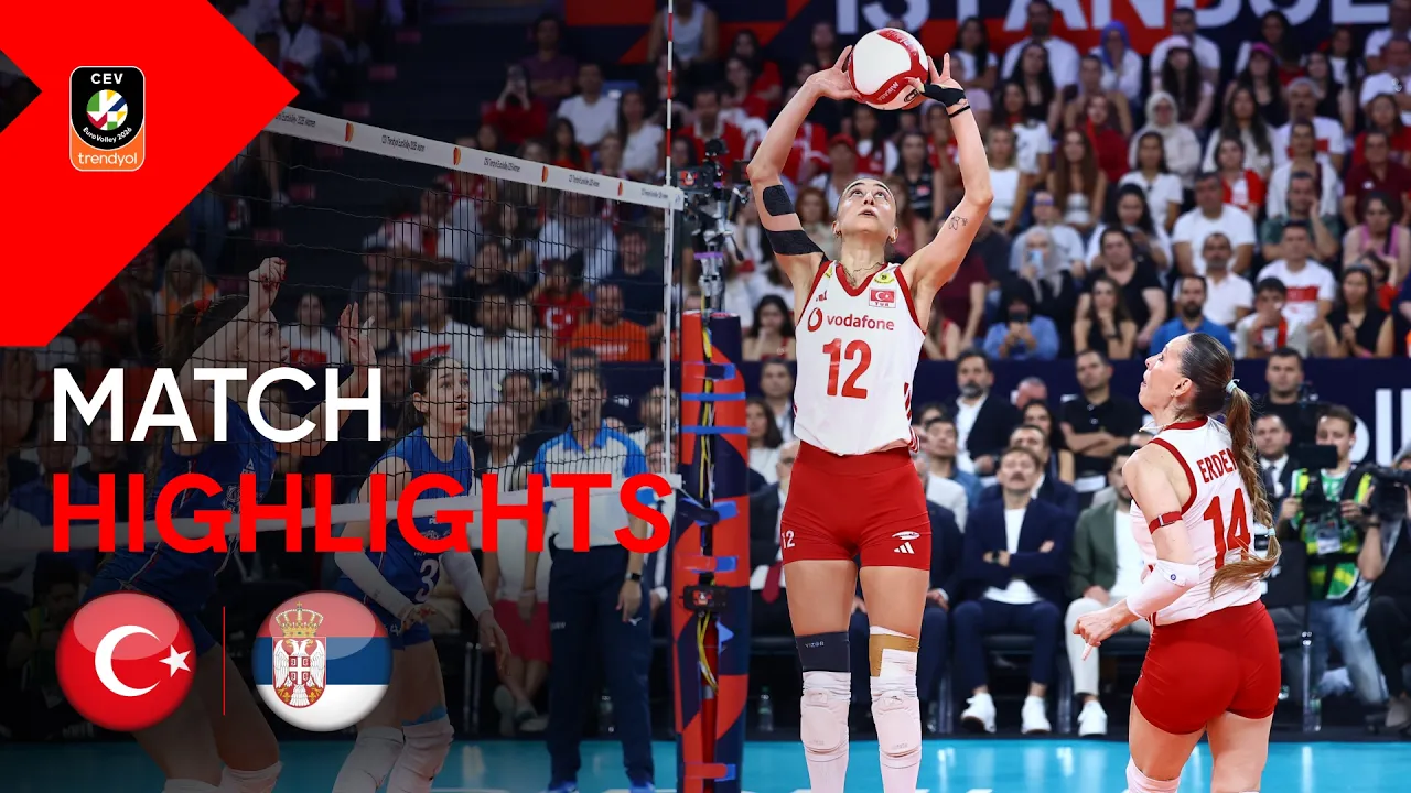 Highlights | Türkiye vs. Serbia | CEV Trendyol EuroVolley 2026 | Women | Semifinals