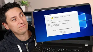 Windows Script Error Fix - An Error Has Occurred In The Script On This Page