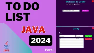 How to create ToDo list application using java part 1 2024