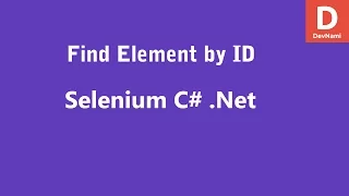 Selenium C Find Element by ID
