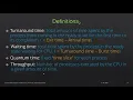 Class 22a CPU Scheduling Basics