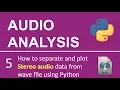 Audio Processing 5 How to access and separate stereo data and plot it using python
