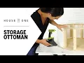 How to Make a No-Sew Round Tufted Storage Ottoman House One