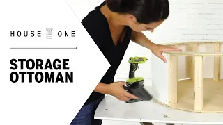 How to Make a No-Sew Round Tufted Storage Ottoman House One
