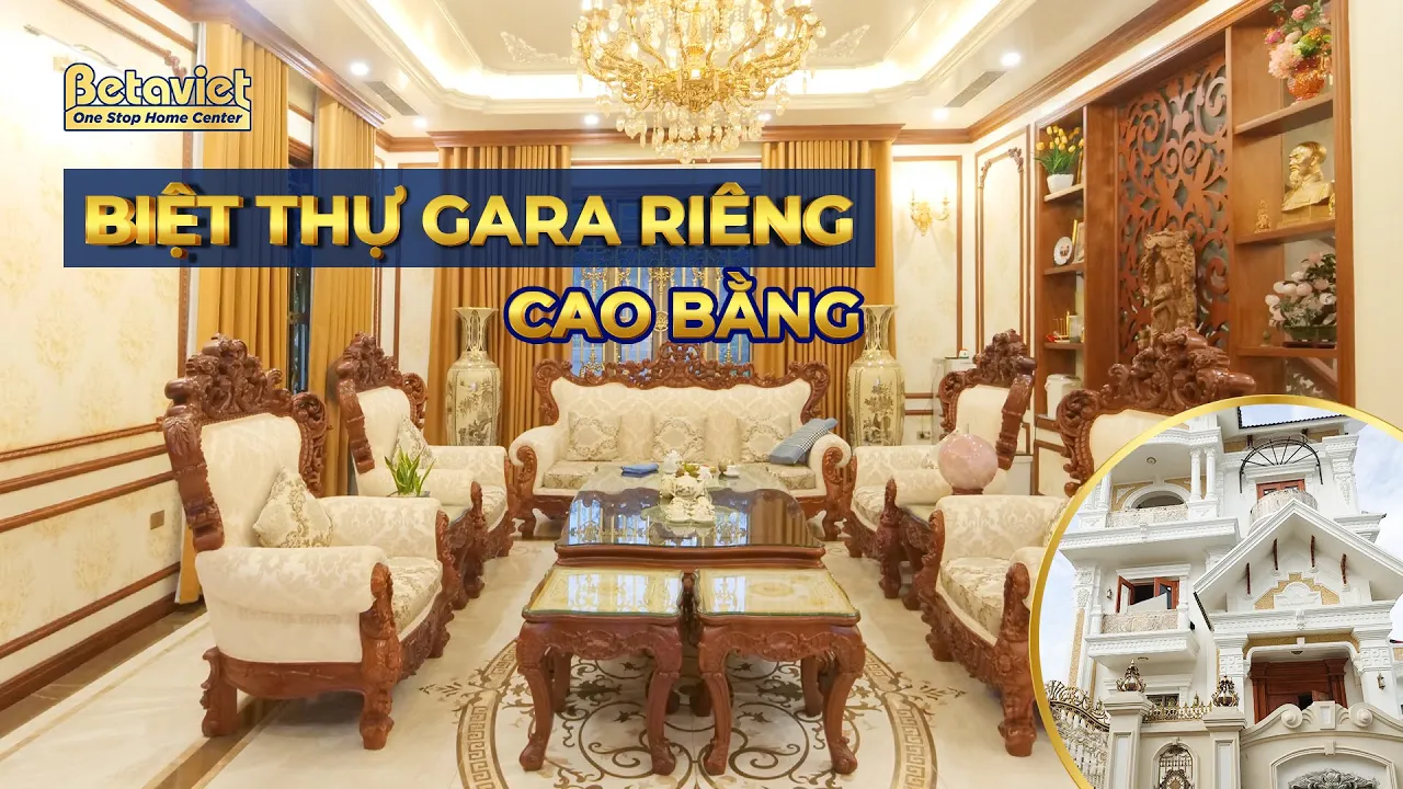 Thiết kế nội thất gỗ Gõ đỏ đắt giá biệt thự tân cổ điển tại Cao Bằng
