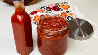 هريسة الفلفل الأحمر او الشطه و صوص المطاعم الحار في خطوة واحدة 