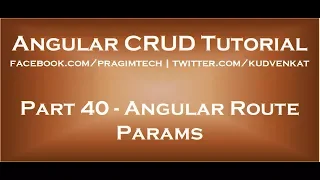 Angular route params