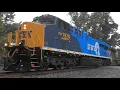 1st Time CSX Conrail Heritage Unit Leads a Train