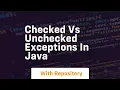 Checked vs unchecked exceptions in java