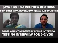 Top Core Java Interview Questions Top SQL Interview Questions MOST ASKED