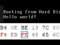Hello world in x86 machine code binary instruction encoding