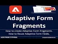 AEM Forms Create Adaptive Form Fragment