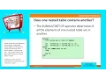 COL11 Set-Level Manipulation of Nested Tables MULTISET