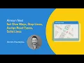 Aimsun Next Tutorial 1 3 - Setting Give Way signs Stop lines road types and solid lines