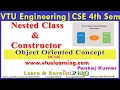 Nested Class and Constructor Object Oriented Concept 18CS45 VTU CSE C Programming