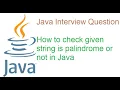 how to check given string is palindrome or not in Java