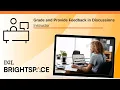 Grade and Provide Feedback in Discussions Instructor