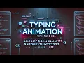 Typing Text Animation with Pure CSS No JavaScript