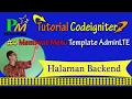 Tutorial Codeigniter Membuat Menu Template AdminLTE Di Codeigniter