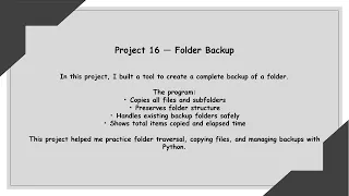 Folder Backup Tool Python File Automation Project 16