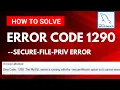 error code 1290 mysql The MySql server is running with the -