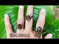 Bug Rings PART 2 wire wrapped adjustable ring open ring