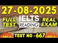 Download Lagu IELTS Reading Test 2025 with Answers | 27.08.2025 | Test No - 667