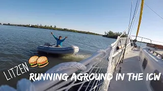 Running our Sailboat Hard Aground in Florida ICW (E.60 Sailing w/the Litzenbergers)