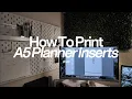 How To Print A5 Planner DIY 2026 Planner