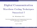 Waveform Coding Techniques Numerical 7
