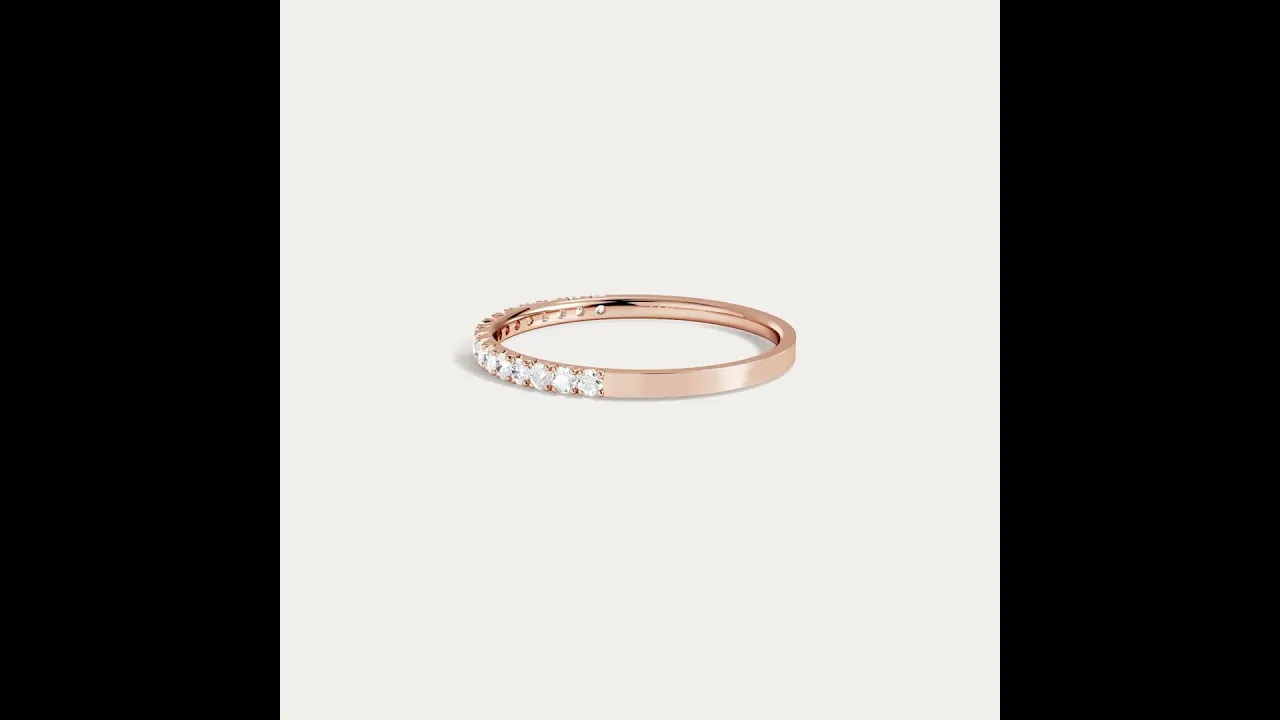 Lab Diamonds Stackable Pave Wedding Band