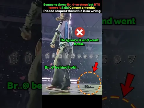 Respect your BTS this is so wr0ng throw it on stage..