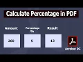 How to calculate Percentage in a PDF form using Adobe Acrobat Pro